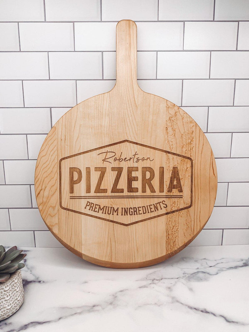 Personalized Laser Engraved Family Pizza Peel | P001
