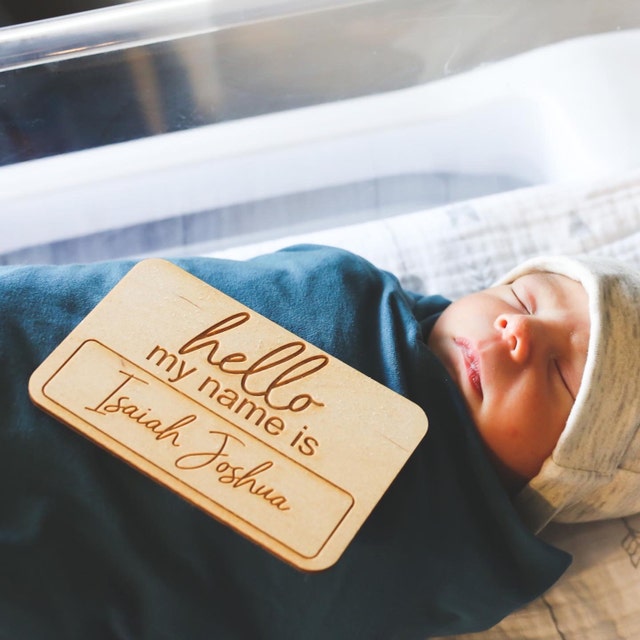 Rectangular Baby Name Sign | Name Announcement