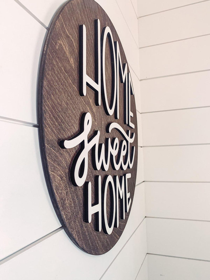 Home Sweet Home Wall Art Sign | Farmhouse Style