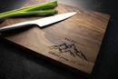 Mountains With Last Name Engraved Cutting Board | 239