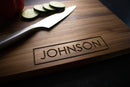 Modern Engraved Family Name Cutting Board | 240