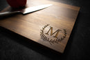 Floral Initial Classic Engraved Cutting Board | 222