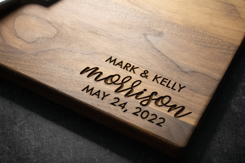 Personalized Family Engraved Wood Cutting Board | 214