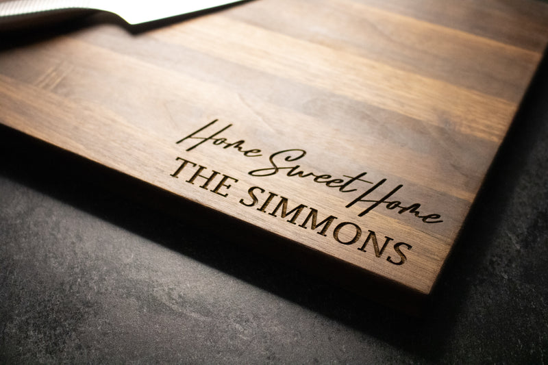 Housewarming Gift Engraved Wood Cutting Board | 207
