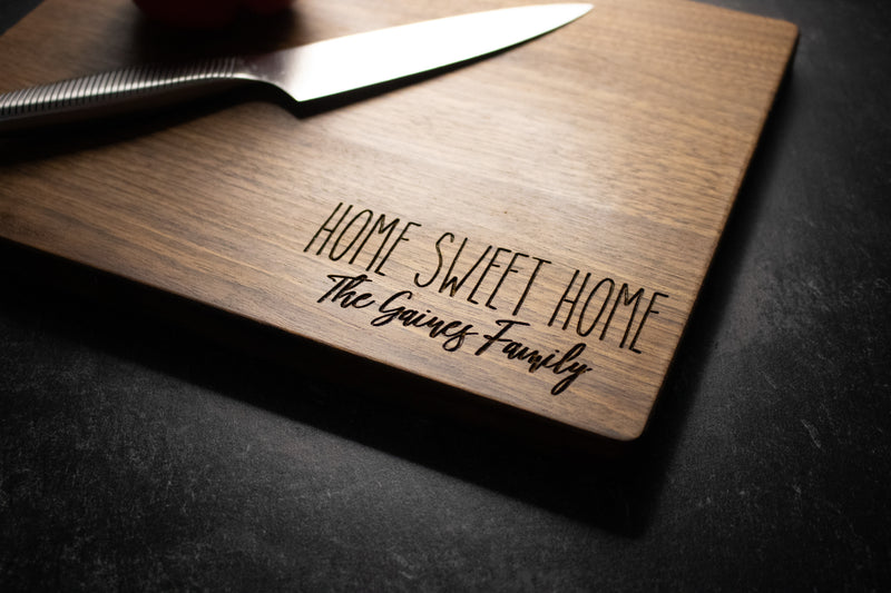 Housewarming Gift Engraved Wood Cutting Board | 208