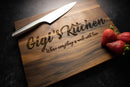 Personalized Gigi's Kitchen Engraved Cutting Board | 090