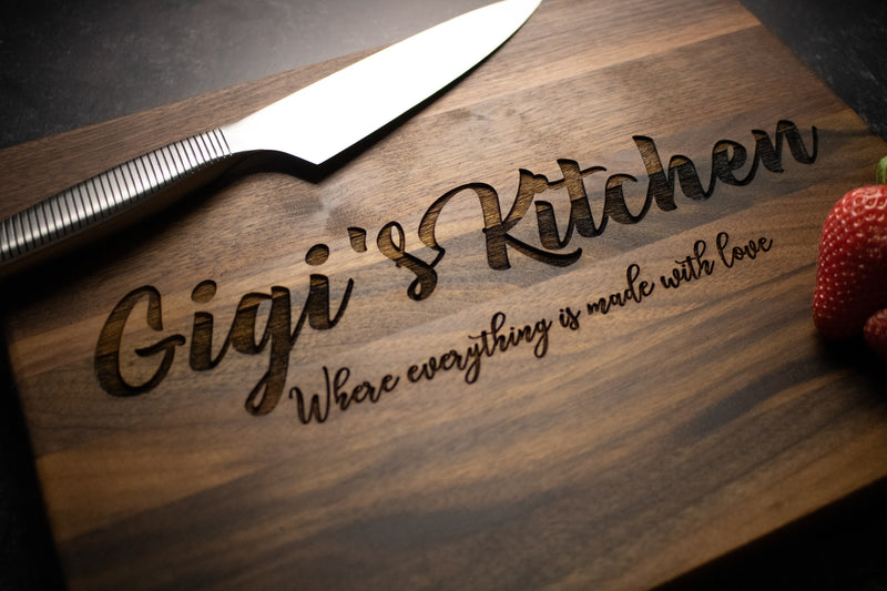 Personalized Gigi's Kitchen Engraved Cutting Board | 090