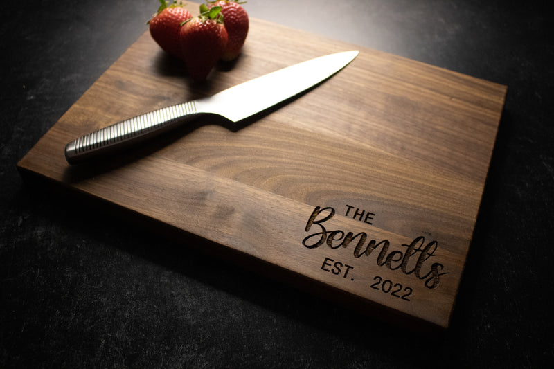 Couple Engraved Personalized Wood Cutting Board | 197