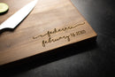 New Family Engraved Wooden Cutting Board | 198