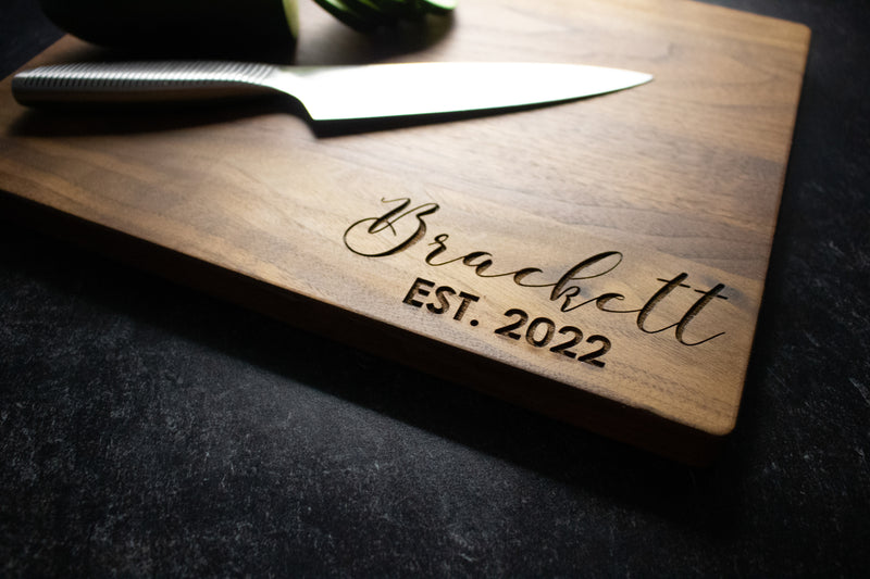 Classic Last Name Engraved Cutting Board | 201