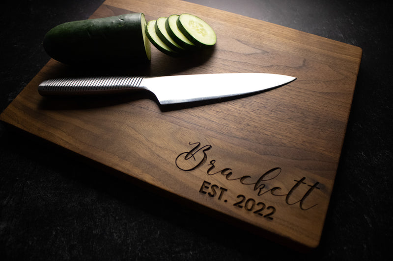 Classic Last Name Engraved Cutting Board | 201