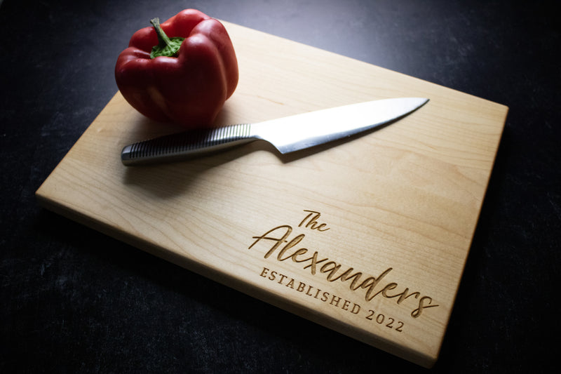 Personalized Family Engraved Cutting Board | 005