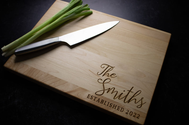 Personalized Family Engraved Cutting Board | 004
