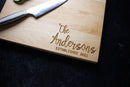 Last Name Engraved Wood Cutting Board | 003