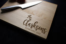 Last Name Engraved Wood Cutting Board | 002