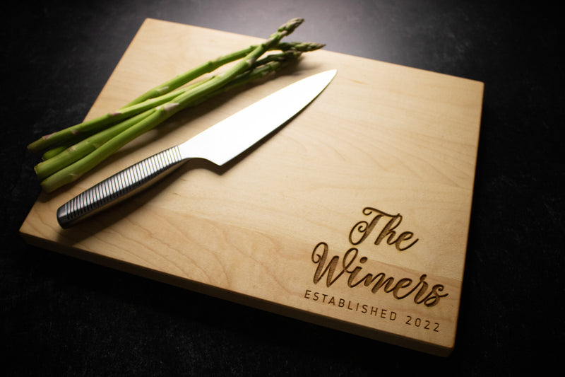 Personalized Family Engraved Cutting Board | 031