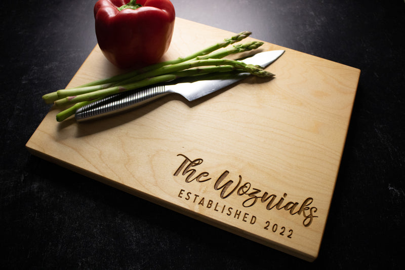 Personalized Family Engraved Cutting Board | 029