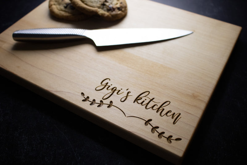 Personalized Gigi's Kitchen Engraved Cutting Board