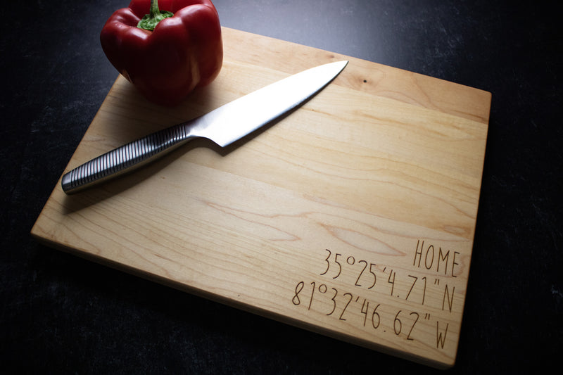 Home Coordinates Personalized Wood Cutting Board | 016