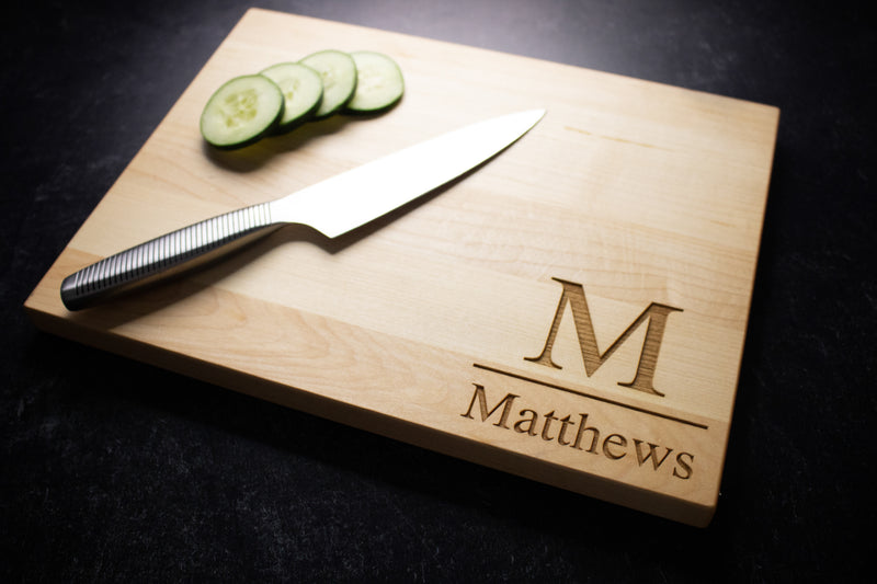 Personalized Last Name Engraved Cutting Board | 013