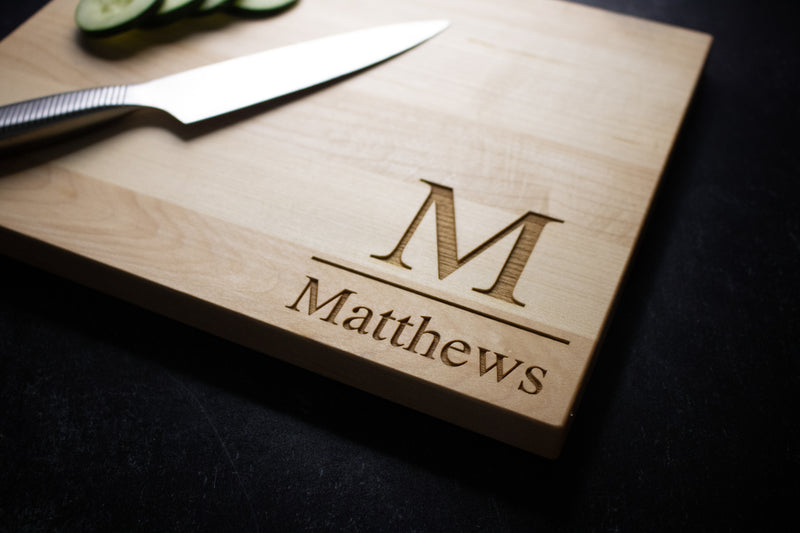 Personalized Last Name Engraved Cutting Board | 013