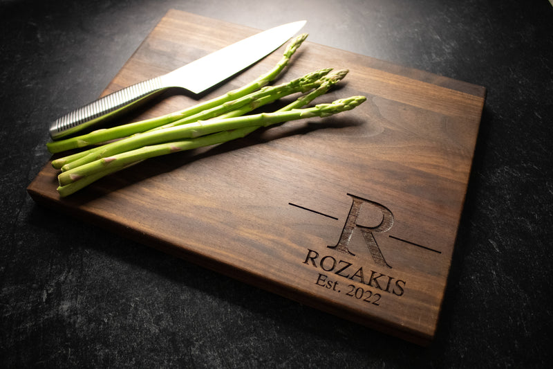 Family Last Name Engraved Wood Cutting Board | 209