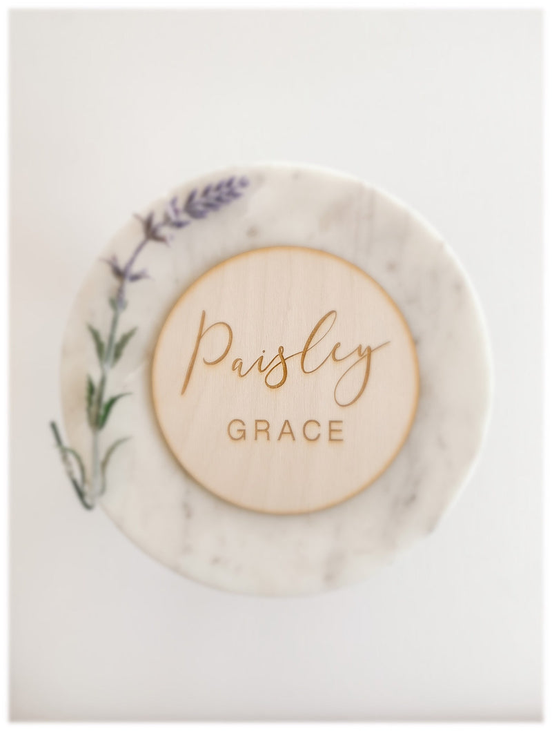 Round Baby Name Sign | Name Announcement