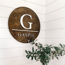 Personalized Round Family 3D Wall Sign | Wall Art