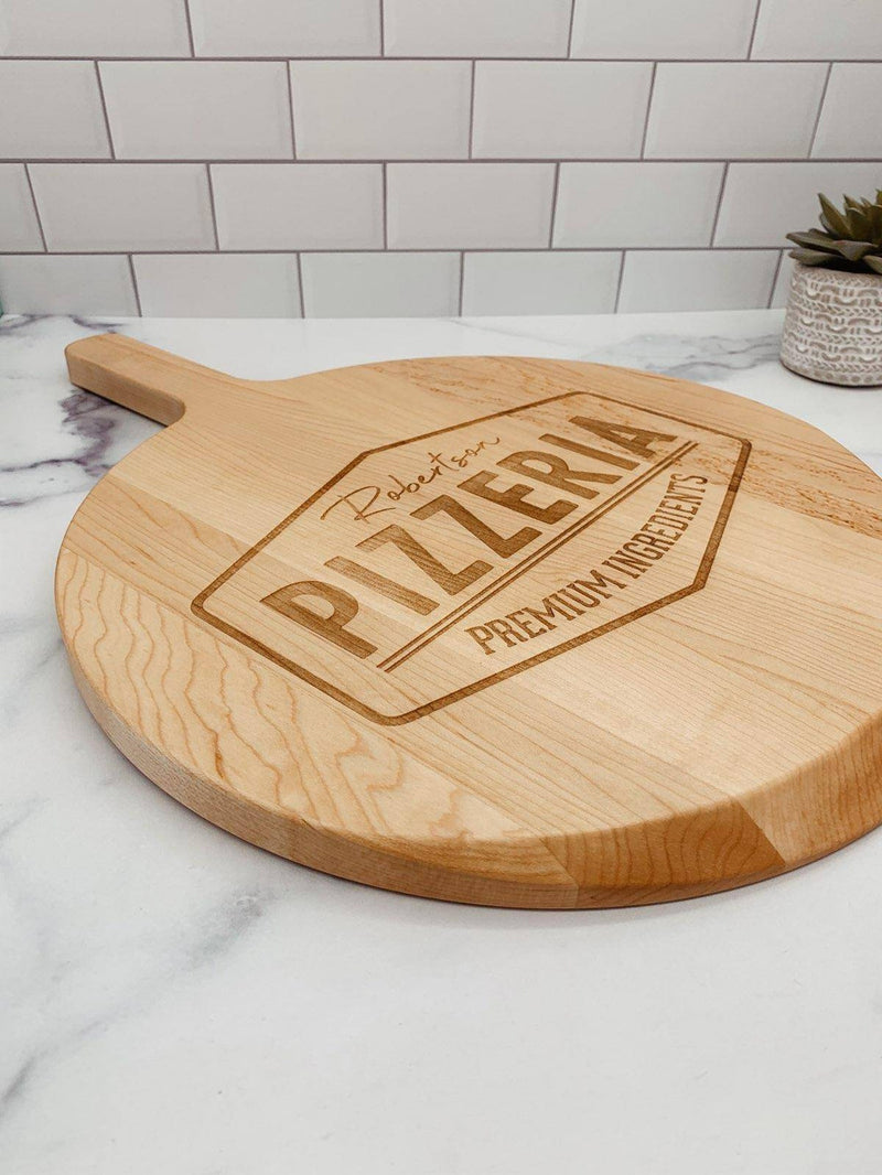 Personalized Laser Engraved Family Pizza Peel | P001