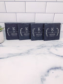 Set of 4 Personalized Family Square Slate Coasters | C002